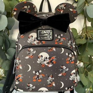 Loungefly x Disney Mickey Minnie Halloween Vampire Witch Mini Backpack